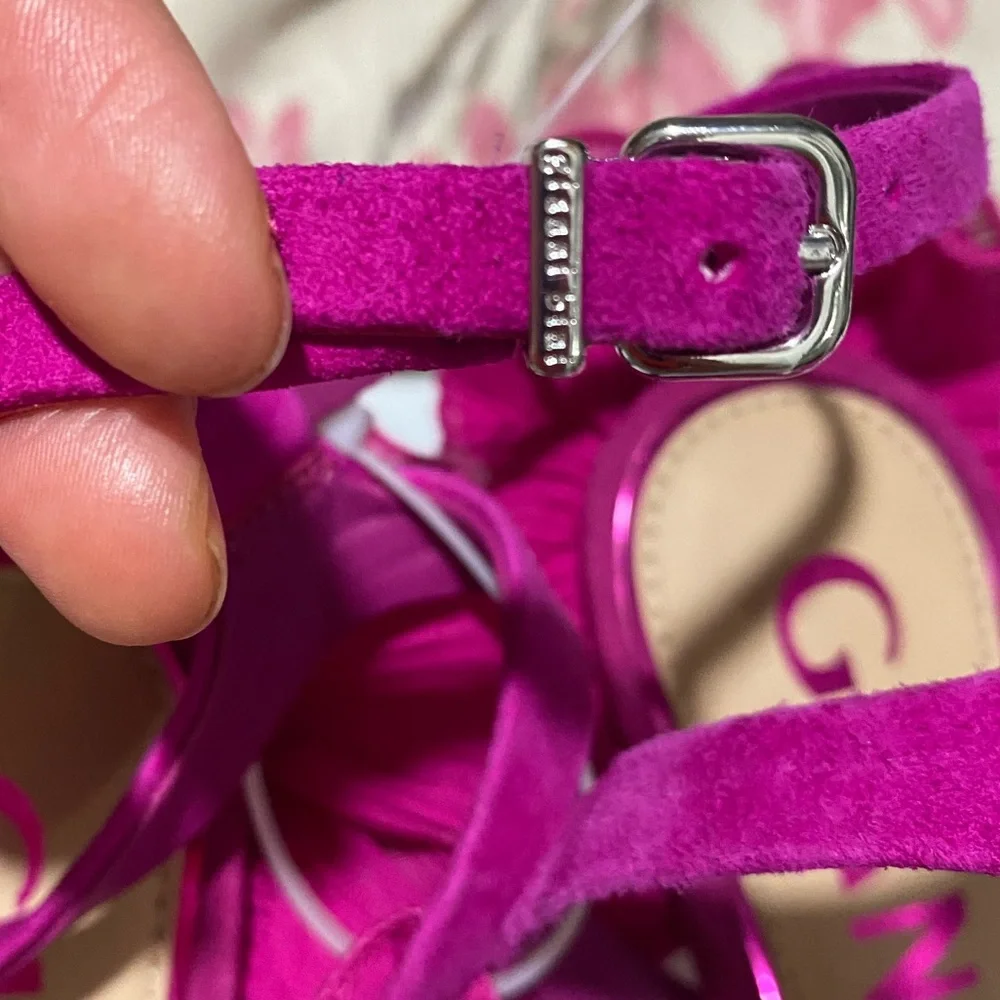 Gianni Bini Pink Heels with Ruffle Detail - Picture 10 of 15